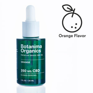Premium-Grade-CBD-Oil-Tincture-250mg-Orange-Flavor-Icon-Well-being-Botanima-Organics