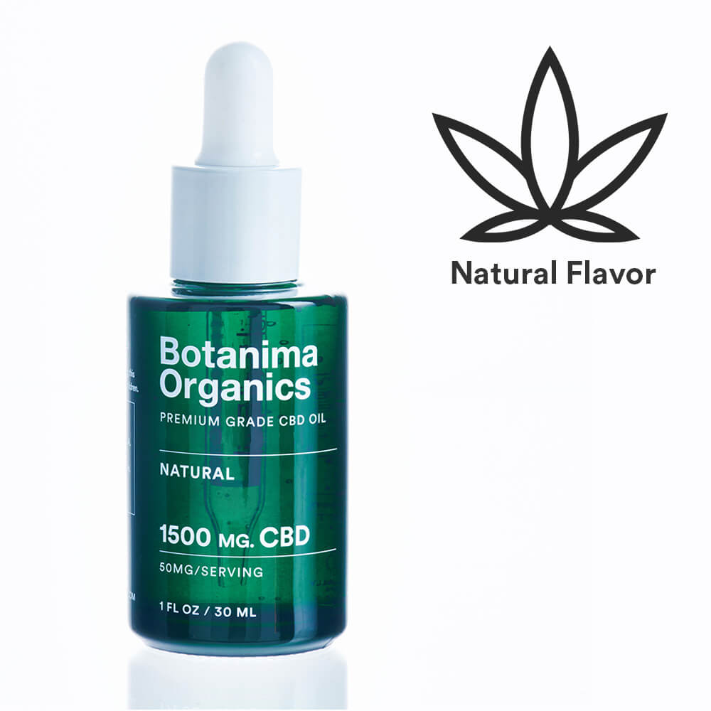 Premium-Grade-CBD-Oil-Tincture-1500mg-Natural-Flavor-Icon-Well-being-Botanima-Organics