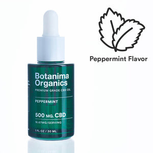 Premium-Grade-CBD-Oil-Tincture-500mg-Peppermint-Flavor-Icon-Well-being-Botanima-Organics