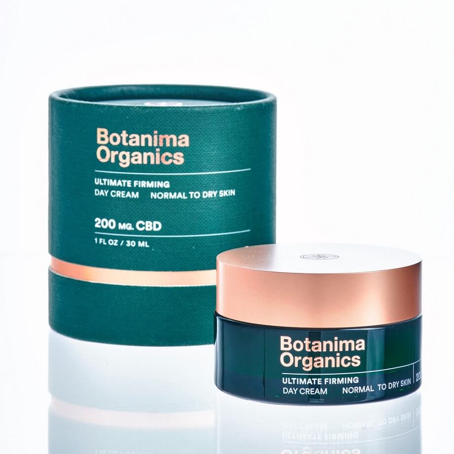 Ultimate-Firming-CBD-Cream-for-Normal-to-Dry-Skin-Dark-Green-Jar-With-Rose-Gold-Cap-With-Carton-Box